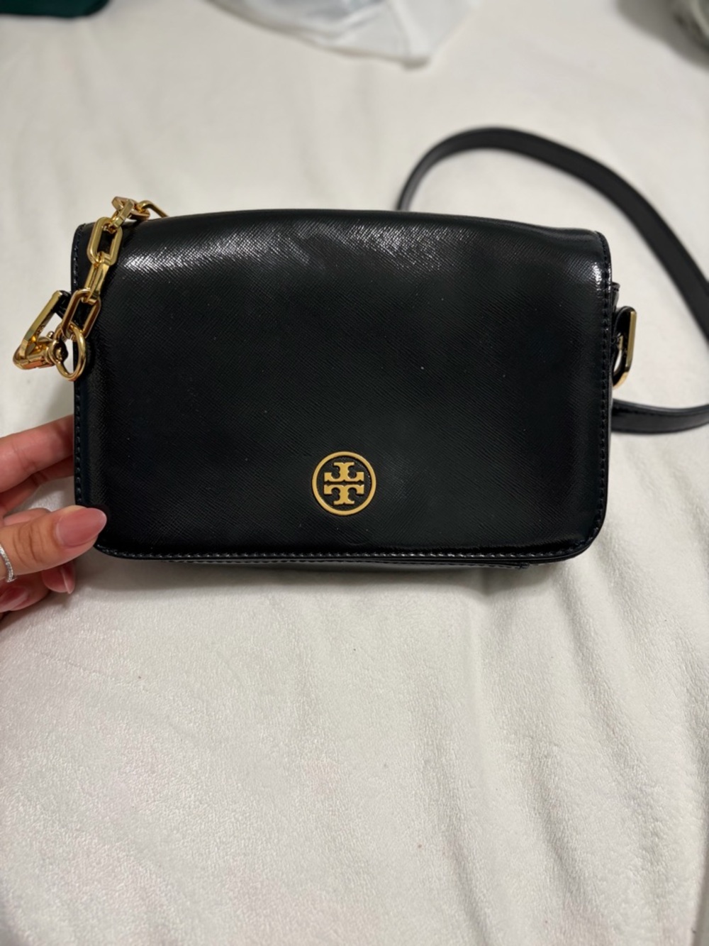 Tory burch Navy Robinson crossbody